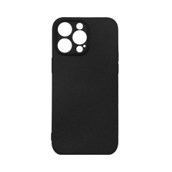 Capa de Silicone com Moldura de Câmera para Apple iPhone 15 Pro Preto