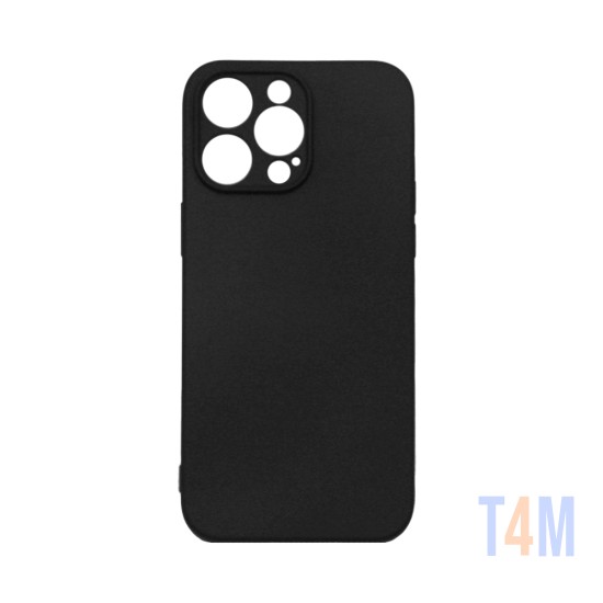 Funda de Silicona con Marco de Cámara para Apple iPhone 15 Pro Negro