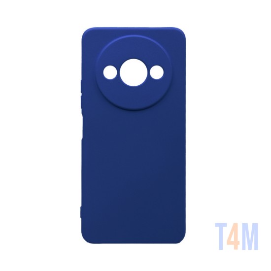 Capa de Silicone com Moldura de Câmera para Xiaomi Redmi A3 Azul Escuro