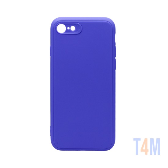 Capa de Silicone Macio com Moldura de Câmera para Apple iPhone 7/iPhone 8/iPhone SE Roxo