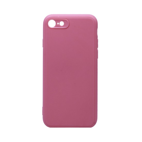 Soft Silicone Case with Camera Shield for Apple iPhone 7/iPhone 8/iPhone SE Pink