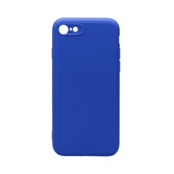 Capa de Silicone Macio com Moldura de Câmera para Apple iPhone 7/iPhone 8/iPhone SE Azul Escuro
