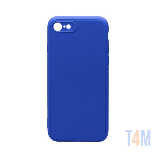 Soft Silicone Case with Camera Shield for Apple iPhone 7/iPhone 8/iPhone SE Dark Blue