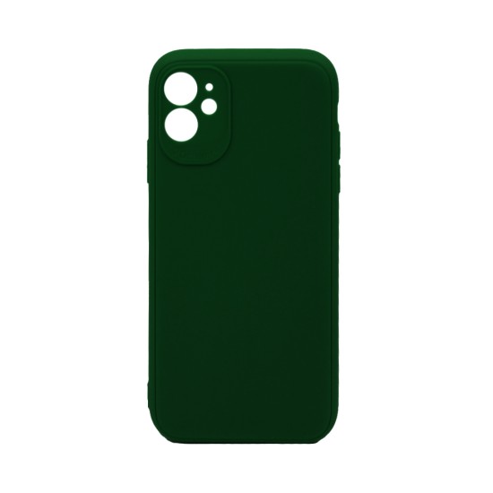 Soft Silicone Case with Camera Shield for Apple iPhone 11 Dark Green