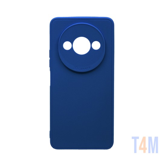 Funda de Silicona Suave con Marco de Cámara para Xiaomi Redmi A3 Azul Oscuro