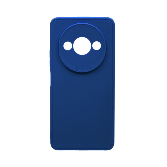 Soft Silicone Case with Camera Shield for Xiaomi Redmi A3 Dark Blue