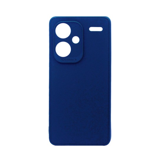 Soft Silicone Case with Camera Shield for Xiaomi Redmi Note 13 Pro Plus Dark Blue