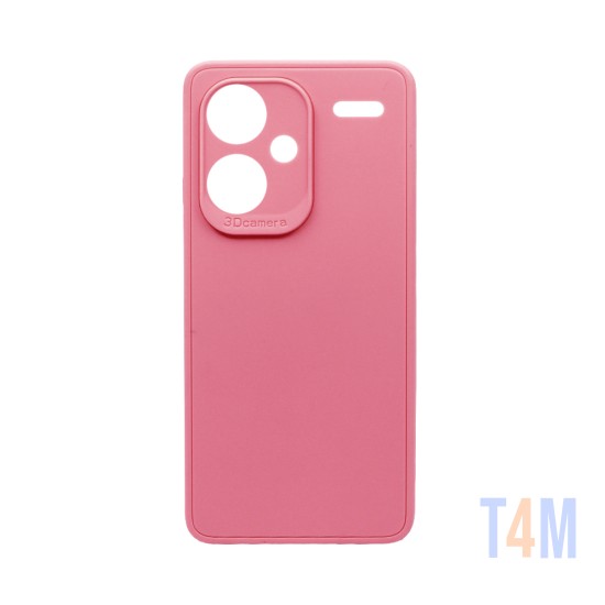 Funda de silicona suave con Marco de Cámara para Xiaomi Redmi Note 13 Pro Plus Rosa