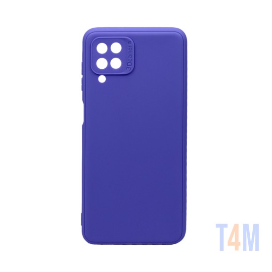 Soft Silicone Case with Camera Shield for Samsung Galaxy A12 Purple