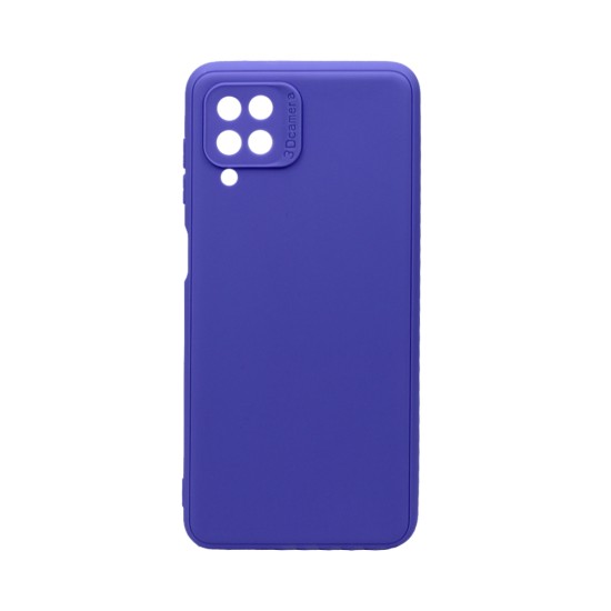 Soft Silicone Case with Camera Shield for Samsung Galaxy A12 Purple