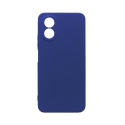 Capa de Silicone com Moldura de Câmera para Oppo A38 4G/A18 Azul Escuro