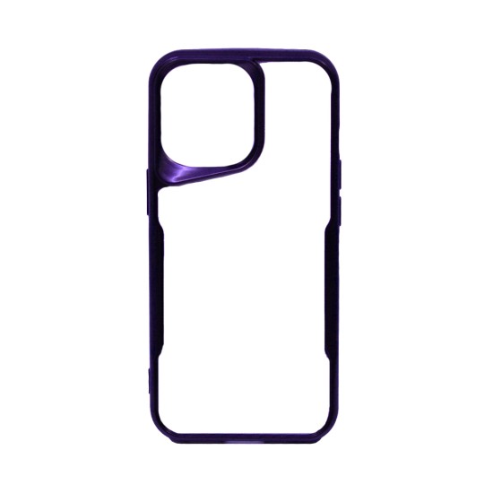 Transparent Hard Case for Apple iPhone 12/12 Pro Purple