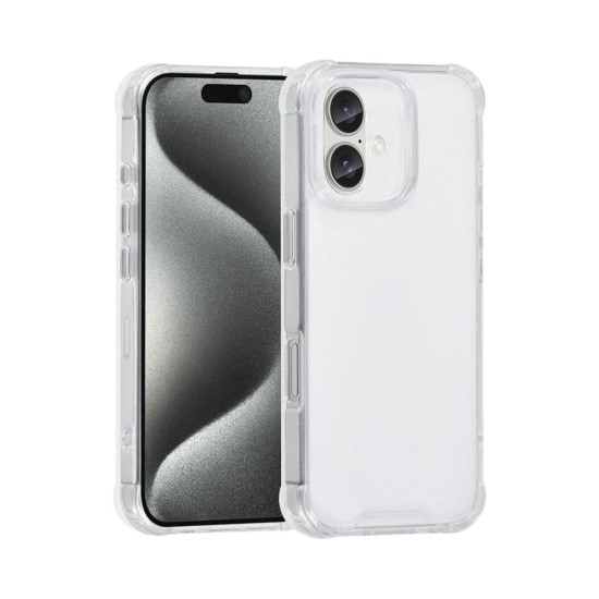 Hard Silicone Case for Apple iPhone 16 Plus Transparent