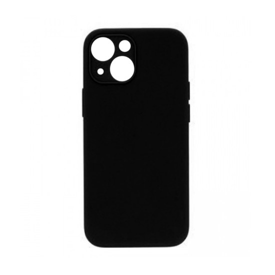 Capa de Silicone com Moldura de Câmera para Apple iPhone 14 Plus Preto