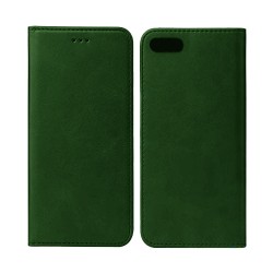 Leather Flip Cover with Internal Pocket for Apple iPhone 7 Plus Green