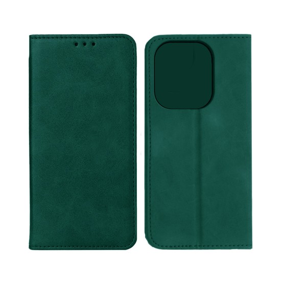 Capa Flip de Couro com Bolso Interno para Apple iPhone 14 Pro Max Verde