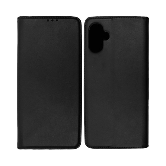 Capa de Couro com Bolso Interno para Samsung Galaxy A06 Preto