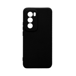 Silicone Case with Camera Shield for Oppo Reno12 Pro Black