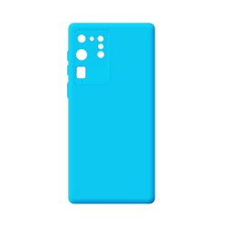 Capa de Silicone com Moldura de Câmera para Samsung Galaxy S20 Ultra/S11 Plus Azul