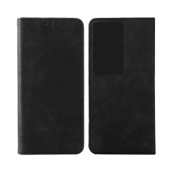 Capa Flip de Couro com Bolso Interno para Huawei Honor 90 Smart 5G Preto