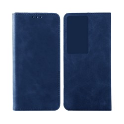 Capa Flip de Couro com Bolso Interno para Oppo Reno11 F Azul