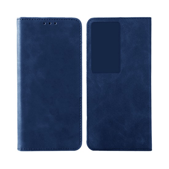 Leather Flip Cover with Internal Pocket For Oppo Reno11 F Blue