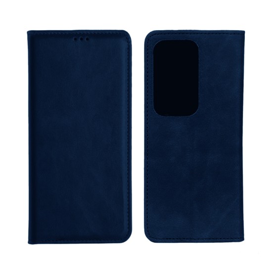 Leather Flip Cover with Internal Pocket For Oppo Reno12 5G/Reno12 Pro 5G Blue