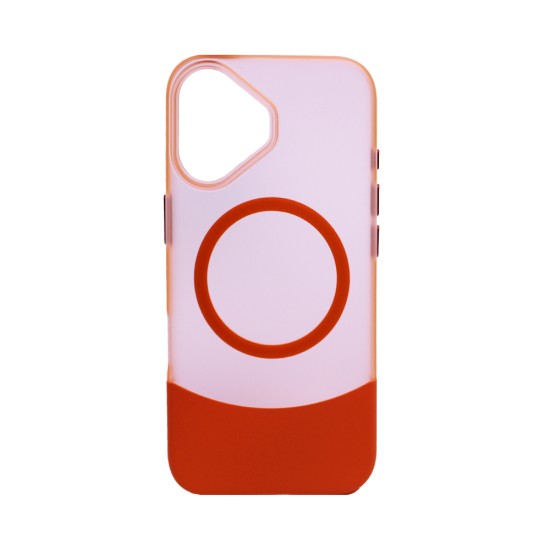 Capa de Silicone Designer Magnética para Apple iPhone 16 Laranja