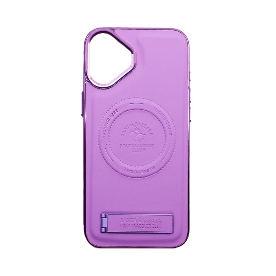 Designer Magnetic Hard Case with Support for Apple iPhone 16 Pink