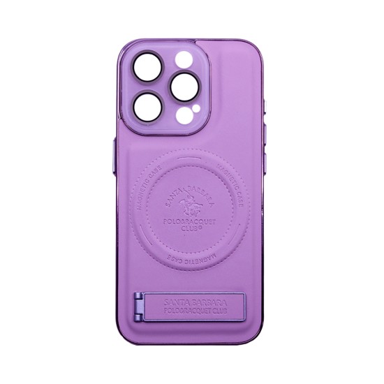 Designer Magnetic Hard Case with Support and Camera Protection for Apple iPhone 15 Pro Pink