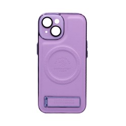 Capa Duro Designer Magnética Com Suporte E Proteção De Câmera para Apple iPhone 14 Rosa