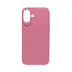 Capa de Silicone Mole para Apple iPhone 16 Plus Rosa
