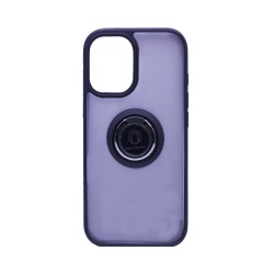 Capa com Anel de Suporte para Apple iPhone 16 Plus Preto Fumado