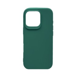 Capa de Silicone Mole para Apple iPhone 16 Pro Max Verde Escuro