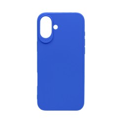 Capa de Silicone Mole para Apple iPhone 16 Plus Azul Escuro