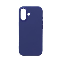 Funda de Silicona para Apple iPhone 16 Plus Azul Oscuro Funda de Silicona para Apple iPhone 16 Plus Azul Oscuro
