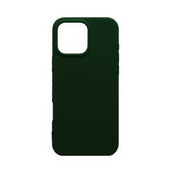 Capa de Silicone para Apple iPhone 16 Pro Max Verde Escuro