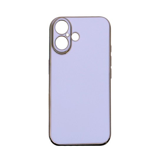 Designer Silicone Case with Camera shield for Apple iPhone 16 White