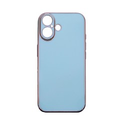 Capa de Silicone Designer com Moldura de Câmera para Apple iPhone 16 Plus Verde