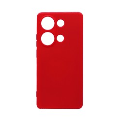 Capa de Silicone com Moldura de Câmera para Xiaomi Redmi Note 13 Pro 4G/Poco M6 Pro Vermelho