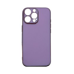Capa de Silicone Designer com Moldura de Câmera para Apple iPhone 16 Pro Max Roxo
