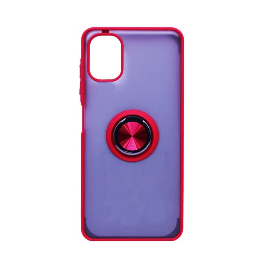 Case with Support Ring for Samsung Galaxy A06 Smoked Red