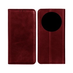 Funda Abatible de Cuero con Bolsillo Interno para Xiaomi Redmi 14C Rojo Funda Abatible de Cuero con Bolsillo Interno para Xiaomi Redmi 14C Rojo