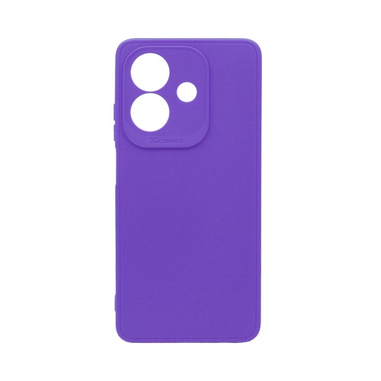 Capa de Silicone Macio com Moldura de Câmera para Oppo A40 Roxo