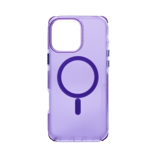 Designer Magnetic Sillicone Case for Apple iPhone 16 Pro Purple