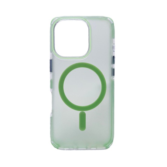 Designer Magnetic Sillicone Case for Apple iPhone 16 Pro Green