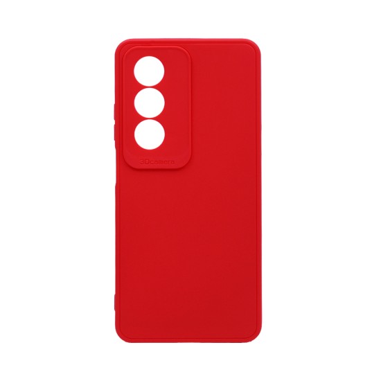 Soft Silicone Case with Camera Shield for Oppo A80 Red