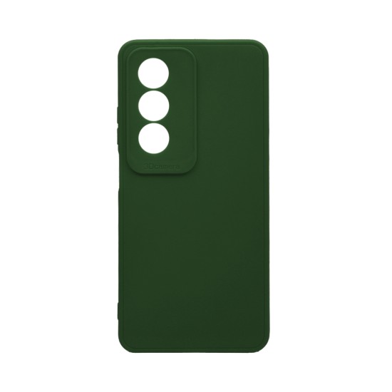 Capa de Silicone Macio com Moldura de Câmera para Oppo A80 Verde Escuro