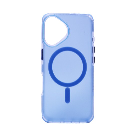 Designer Magnetic Sillicone Case for Apple iPhone 16 Plus Blue