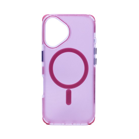 Designer Magnetic Sillicone Case for Apple iPhone 16 Plus Pink